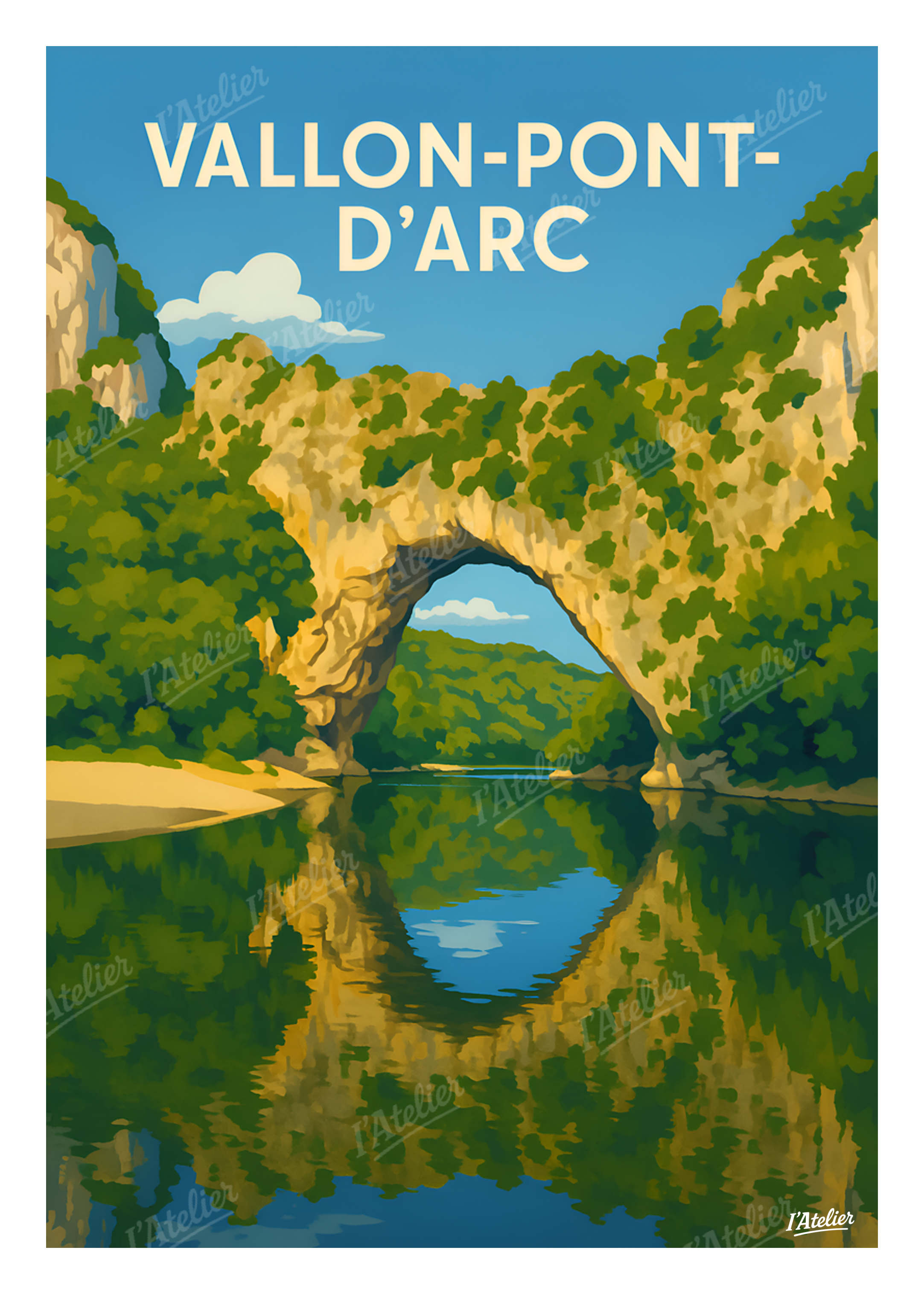 Poster Affiche Vallon-Pont-d’Arc