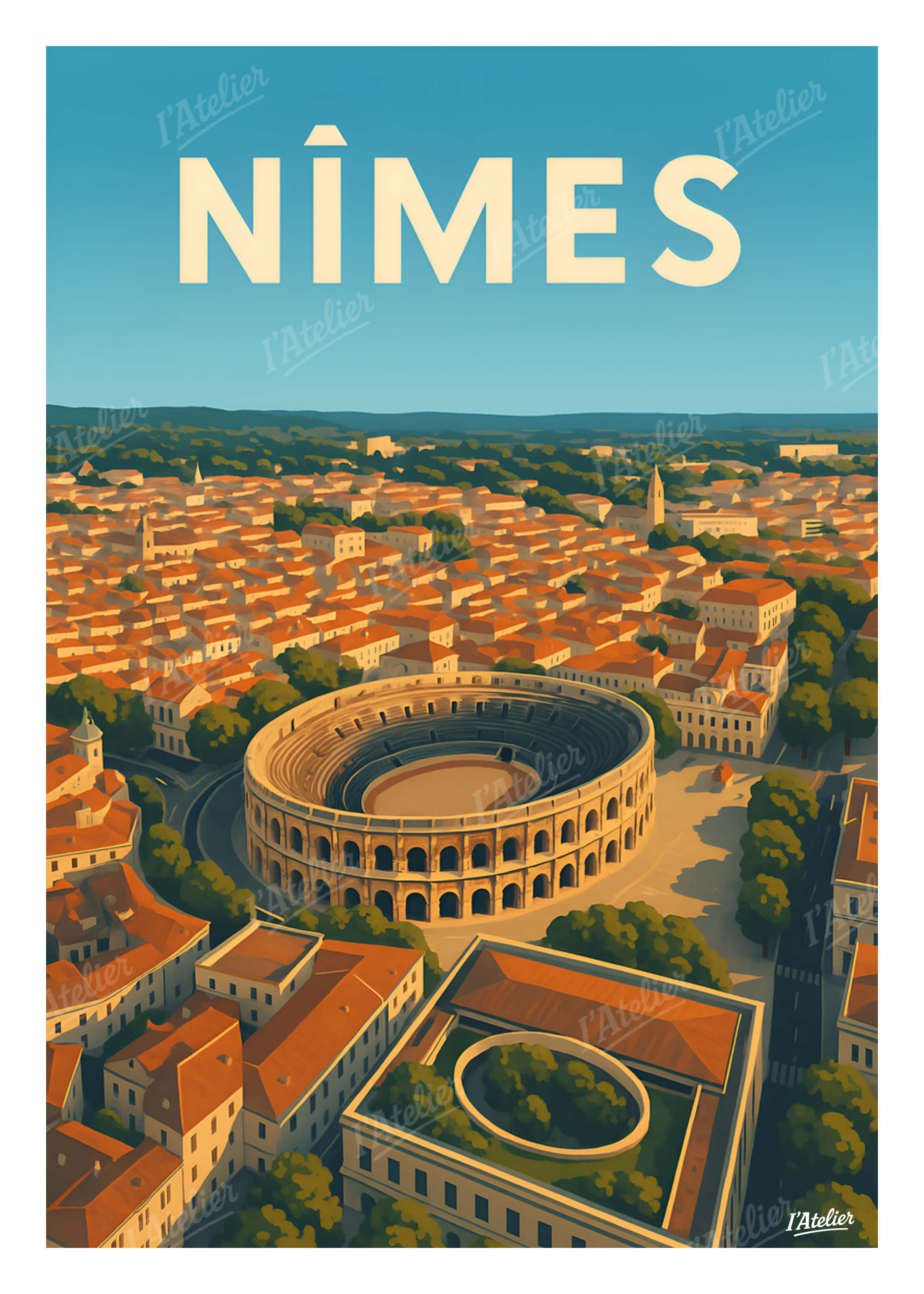 Poster Affiche Nîmes