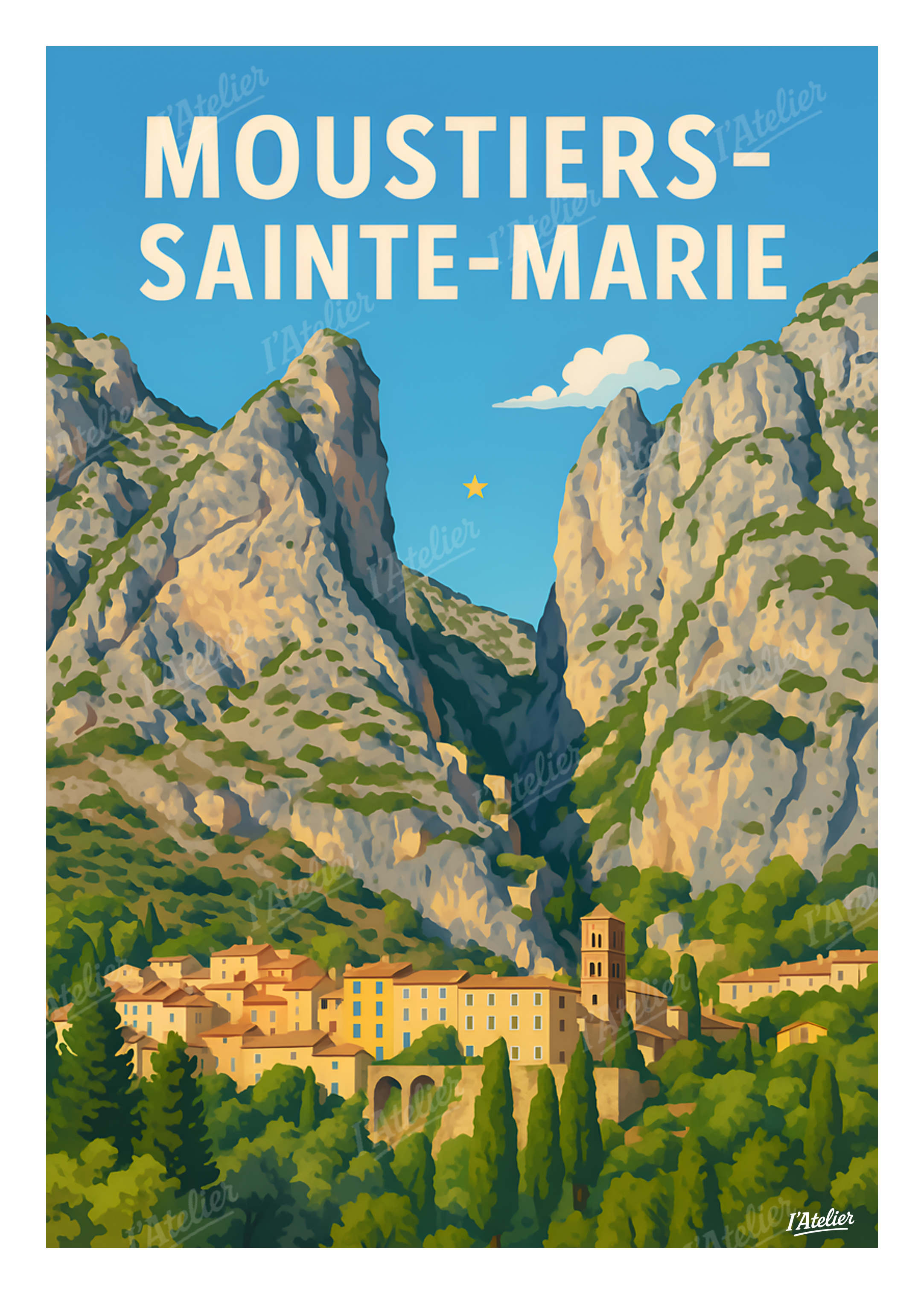 Affiche Moustiers-Sainte-Marie